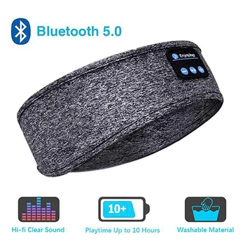Мягкие Bluetooth-совместимые наушники для сна, спортивная повязка на голову, Тонкие эластичные Удобные беспроводные музыкальные наушники, маска для глаз, наушники