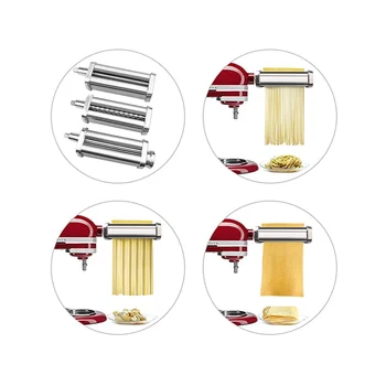 Набор для прессования лапши для макаронницы, подставка для роликов для макарон и спагетти из нержавеющей стали, Насадка для миксера, Кухонный инструмент