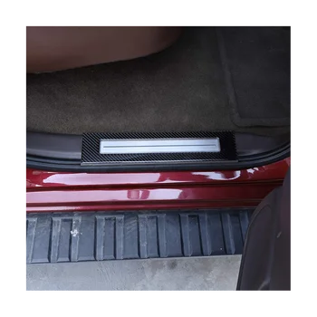 Накладки на пороги, накладка на входную дверь для Chevy Silverado GMC Sierra 2014-2018 Аксессуары из углеродного волокна