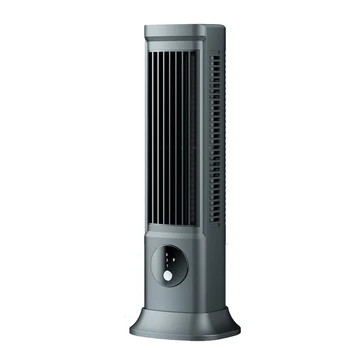 Настольный вентилятор без лопастей, портативный кондиционер с USB-аккумулятором, 3 скорости (черный)