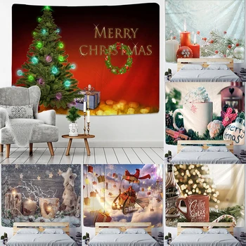 Настраиваемый домашний декор, Рождественский Гобелен с принтом Снеговика, Настенный Камин, Праздничный подарок, Психоделический фон 