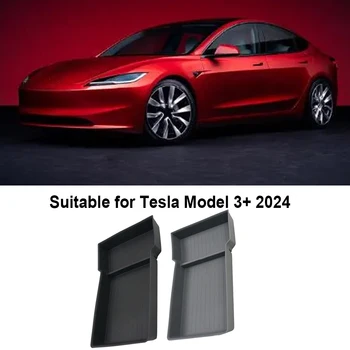 Нижний лоток центральной консоли автомобиля, Центральный подлокотник, Ящик для хранения, Силиконовый противоскользящий коврик для Tesla Модель 3 2024, Аксессуары для интерьера