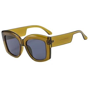 Новые солнцезащитные очки с широкой оправой в Европе и США, солнцезащитные очки для мужчин и женщин, модные простые квадратные, Внешняя торговля