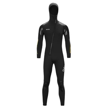 Новый гидрокостюм с капюшоном из 3 мм неопрена, мужской водолазный костюм с длинным рукавом, утолщенный теплый и холодный костюм для серфинга, цельный женский зимний купальник
