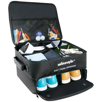 Органайзер для хранения в багажнике для гольфа с отдельным отделением, сумка для обуви для гольфа, органайзер для багажника автомобиля