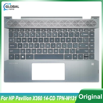 Оригинальная Новая Американская Клавиатура для ноутбука HP Pavilion X360 14 14-CD TPN-W131, Подставка для Рук, Верхняя Крышка, Замена Верхнего корпуса, Английский Черный