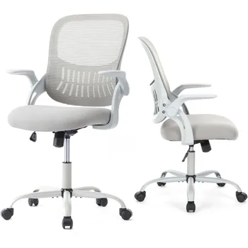 Офисное кресло, Эргономичное компьютерное кресло, Игровые стулья с сетчатой средней спинкой, Рабочие стулья с регулируемой высотой на колесиках