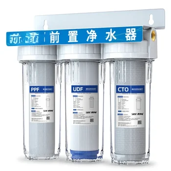Очиститель воды с 10-дюймовым трехступенчатым предварительным фильтром для бытовой кухонной водопроводной воды, прозрачный фильтр для воды, 2 балла, 4 балла, большой расход