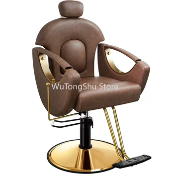 Парикмахерское кресло с откидывающейся спинкой, кресло для парикмахерской, Универсальное кресло для парикмахера, вращающаяся на 360 градусов мебель Taurete Silla