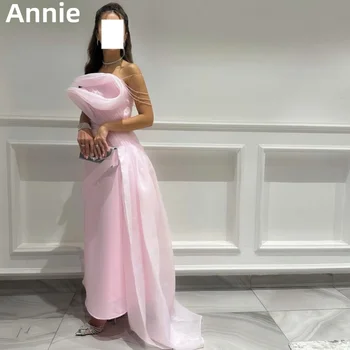 Платья для выпускного вечера Из Органзы Без бретелек, Модное Розовое Вечернее платье 2024, Дубайские Женские Вечерние платья