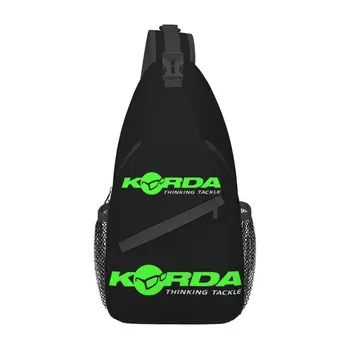 Повседневный рюкзак через плечо с логотипом Korda Fishing, мужская сумка для рыбалки, Карпа, подарок Рыбака, сумка на плечо для кемпинга, езды на велосипеде