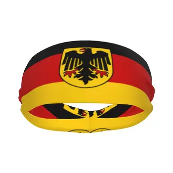 Повязка на голову Спортивная, для йоги, фитнеса, эластичная повязка на голову, эластичная повязка на голову, Государственный флаг Германии, флаг Германии