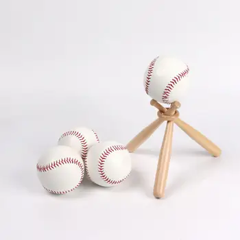 Подставка для сувенирного мяча, мини-подставка для бейсбола с кругами, Деревянная подставка для бейсбола