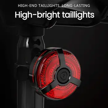 Портативный задний фонарь, светодиодный задний стоп-сигнал, Сигнальная лампа для скалолазания на дорожном велосипеде с USB-подзарядкой, Водонепроницаемая лампа безопасности при езде