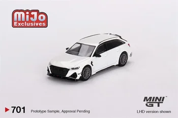 Предпродажные модели MINI GT Mijo Exclusives 1:64 ABT RS6-R Glacier White Metallic LHD, Отлитые под давлением, Коллекция миниатюрных моделей автомобилей