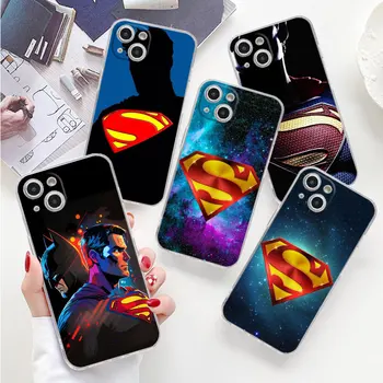 Прозрачный Чехол Для Apple iPhone 15 11 14 13 Pro 12 7 8 Plus SE 2022 XR X XS Max 6 6S Силиконовый Чехол Для Телефона Superman