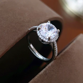 Регулируемое кольцо KAITIN с круглым цирконием для женщин, кольца на указательный палец с чувством дизайна, модные роскошные ювелирные изделия, вечера свиданий