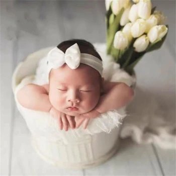 Реквизит для фотосессии новорожденных, милая повязка на голову с бантом, элегантная лента для фотографий новорожденных, реквизит для фотосъемки, головные уборы