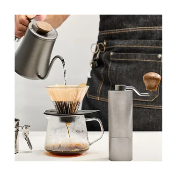 Ручная кофемолка с регулируемым заусенцем со стальным сердечником для кухни Портативный ручной инструмент для измельчения кофе Эспрессо A