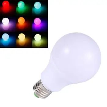 Светодиодная лампочка, меняющая цвет, с дистанционным управлением, 16 различных вариантов цвета, плавное затухание, режим стробоскопа вспышки, умный пульт дистанционного управления