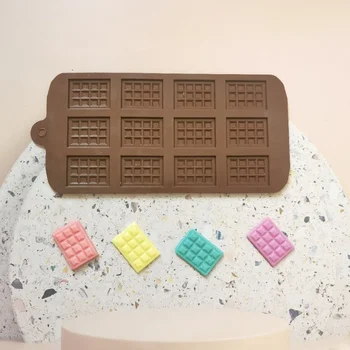 Силиконовые формы для шоколада с 12 отверстиями, форма для выпечки помадных вафель, инструменты для приготовления конфетного торта, бисквита, Кухонные принадлежности для выпечки