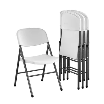 Складной стул премиум-класса из смолы, 4 упаковки, белая мебель для компьютерного кресла, мебель для компьютерного кресла