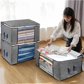 Складной ящик для хранения нетканый водонепроницаемый ящик-органайзер для хранения одежды