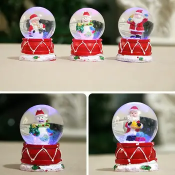 Стеклянный шар в виде снеговика Декоративный Рождественский Стеклянный Снежный Шар Орнамент Миниатюрный Рождественский Снежный Шар