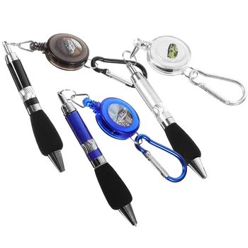 Удобная выдвижная ручка-катушка для бейджа 3 в 1, Брелок для ключей и карабин с зажимом для ремня - шт. / комплект (Разноцветные)