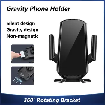 Универсальный автомобильный гравитационный держатель для телефона, зажим для воздухоотвода, Крепление с поворотом на 360 °, Навигационная присоска для iPhone Huawei Samsung
