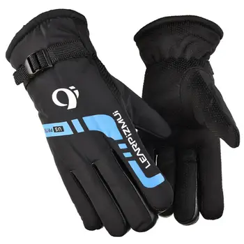 Утепленные зимние велосипедные перчатки, мужские уличные водонепроницаемые лыжные перчатки для езды на мотоцикле, теплые варежки, нескользящие спортивные перчатки с подогревом