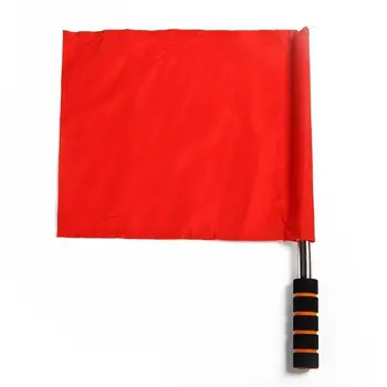 Флаг футбольного судьи с высокой видимостью Легкий привлекательный флаг сигнала соревнований Губчатая ручка 5 Цветов Флаги Лайнсменов