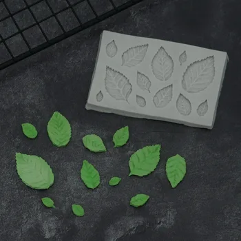 Форма листа 3D Силиконовая форма Листья дерева Инструменты для украшения торта с помадкой, формы для приготовления шоколадной пасты для кексов
