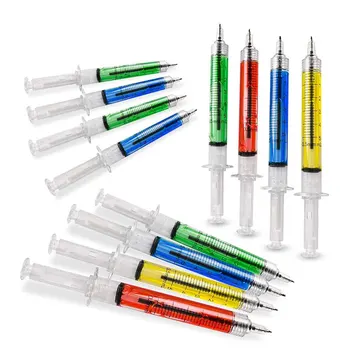 Шариковая ручка для инъекций, 4шт, Подарочная жидкая ручка для доктора, медсестры, Цветные шприц-ручки