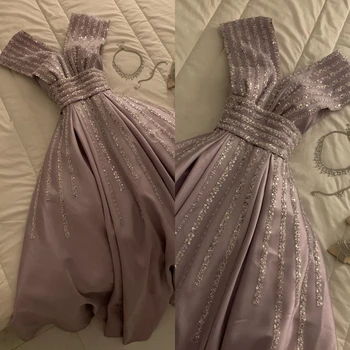 Элегантное бальное платье yipeisha Sparkle с V-образным вырезом, Вечерние платья с пайетками Charmeuse Evening 