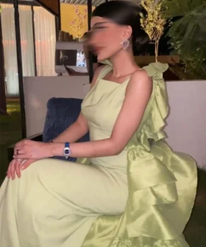 Элегантное зеленое платье для дня рождения, сексуальное вечернее платье без рукавов с квадратным вырезом и открытой спиной, плиссированное, длиной до пола, халат de soiree